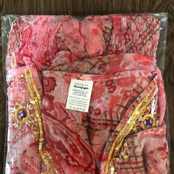 El Corte Ingles XL embroidered sequin Coverup - Picture 9 of 10